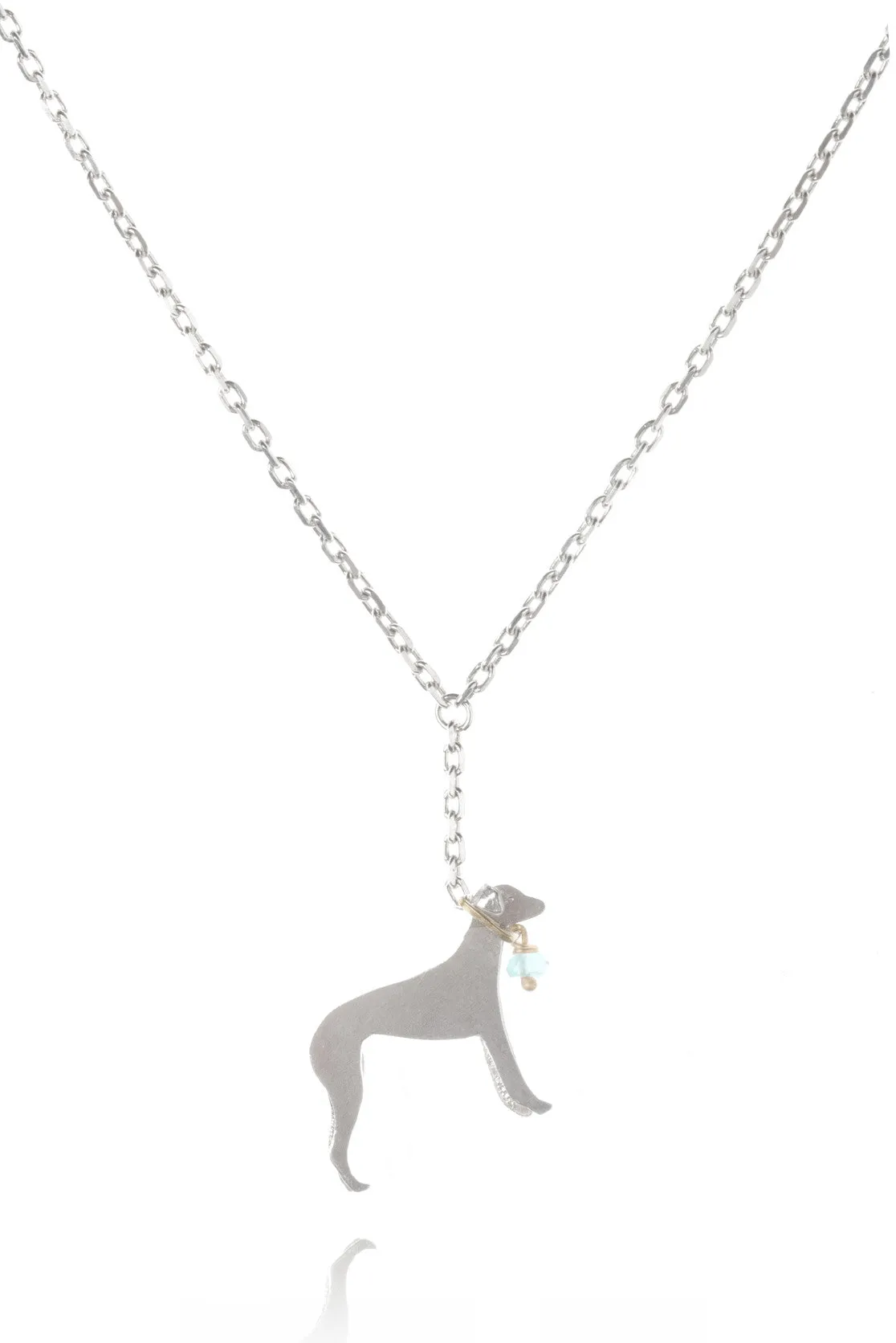 Whippet On a Lead Necklace