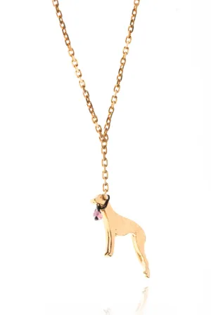Whippet On a Lead Necklace