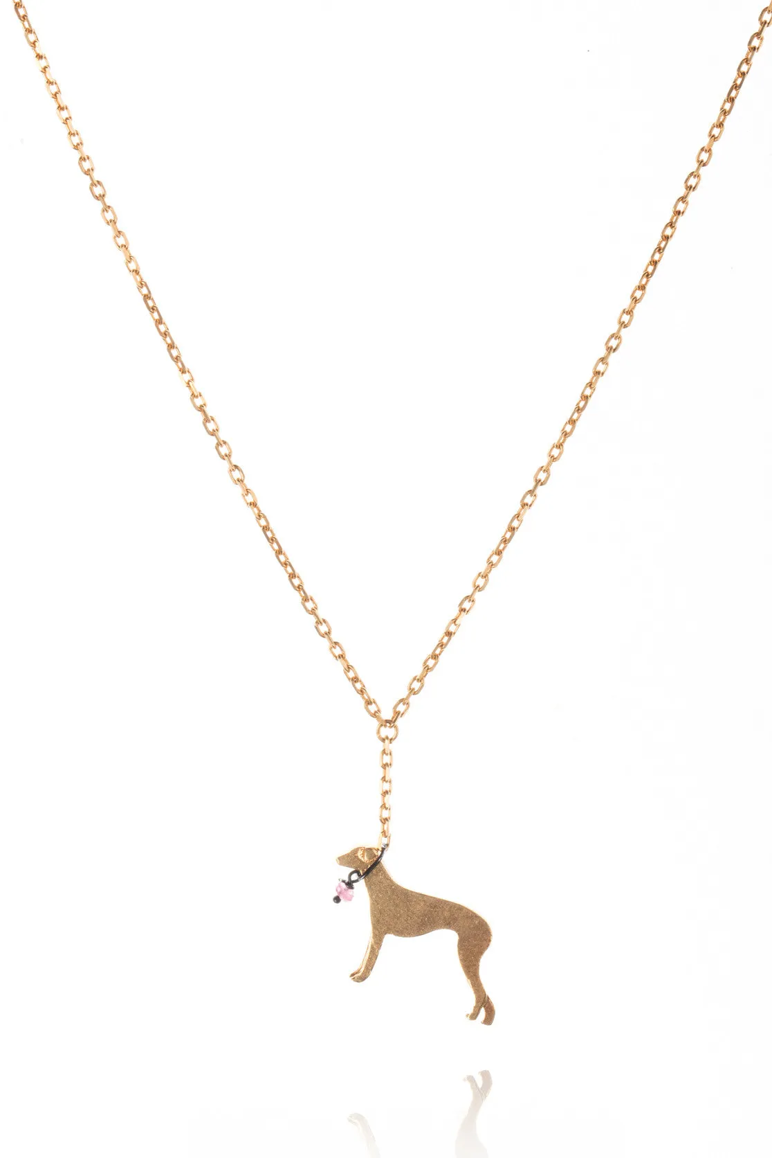 Whippet On a Lead Necklace