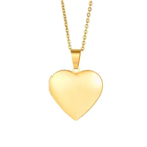 Yellow Chimes Pendant for Women Golden Openable Heart Photo Frame Locket Gift Jewelry Pendant Necklace for Men and Women.